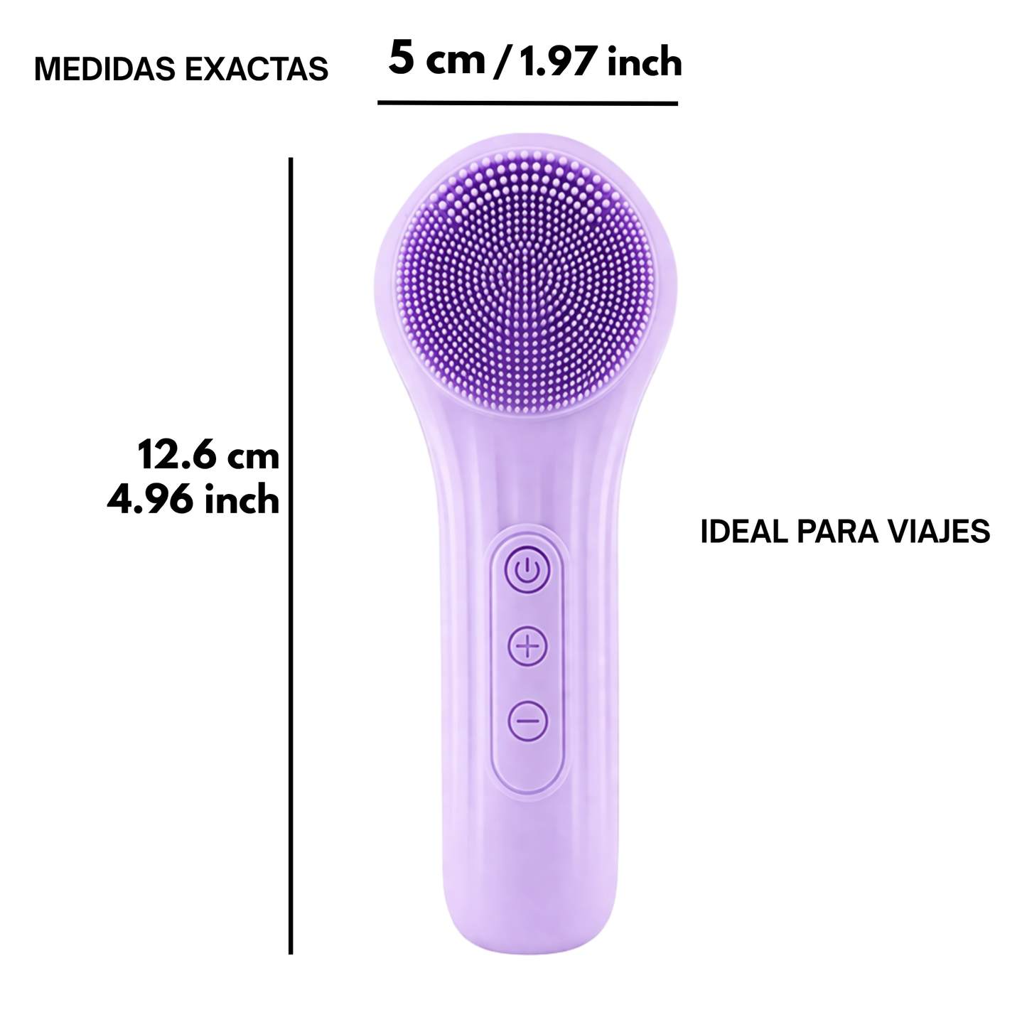 Cepillo Facial Eléctrico de Silicona con Tecnología de Calor y Vibración – 5 Intensidades