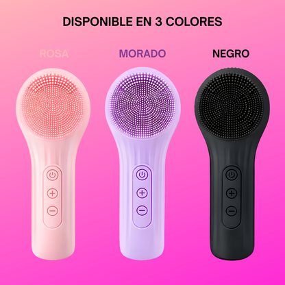 Cepillo Facial Eléctrico de Silicona con Tecnología de Calor y Vibración – 5 Intensidades