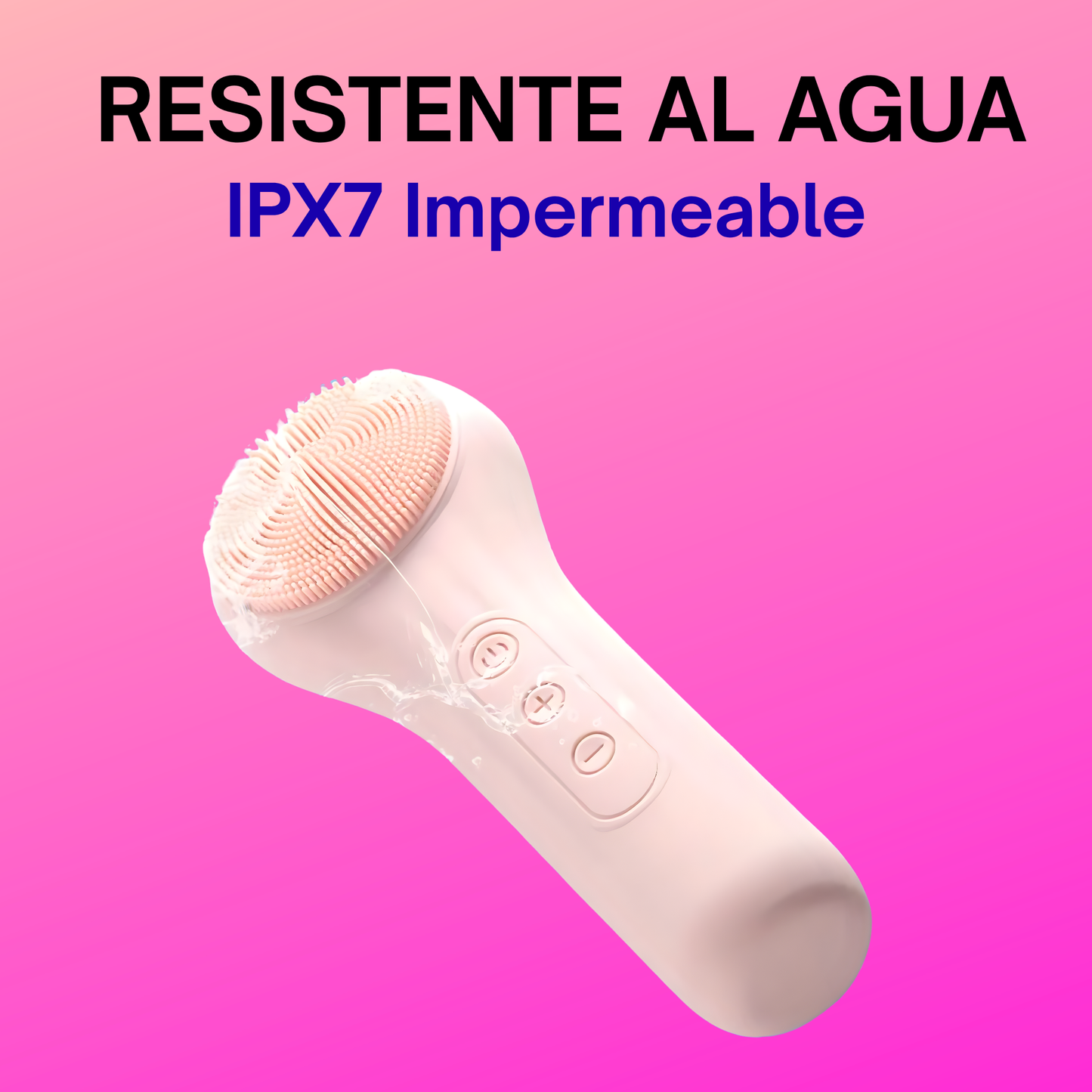 Cepillo Facial Eléctrico de Silicona con Tecnología de Calor y Vibración – 5 Intensidades